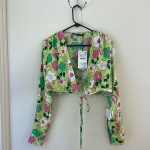 Mix & Match 2 for $35: NWT Zara Cropped Green Floral